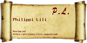 Philippi Lili névjegykártya